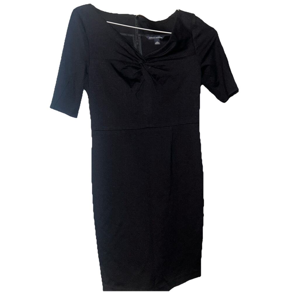 banana republic dress Womens Lbd Black Sz 4 Pencil Fitted 3/4 Sleeve 2022 D24